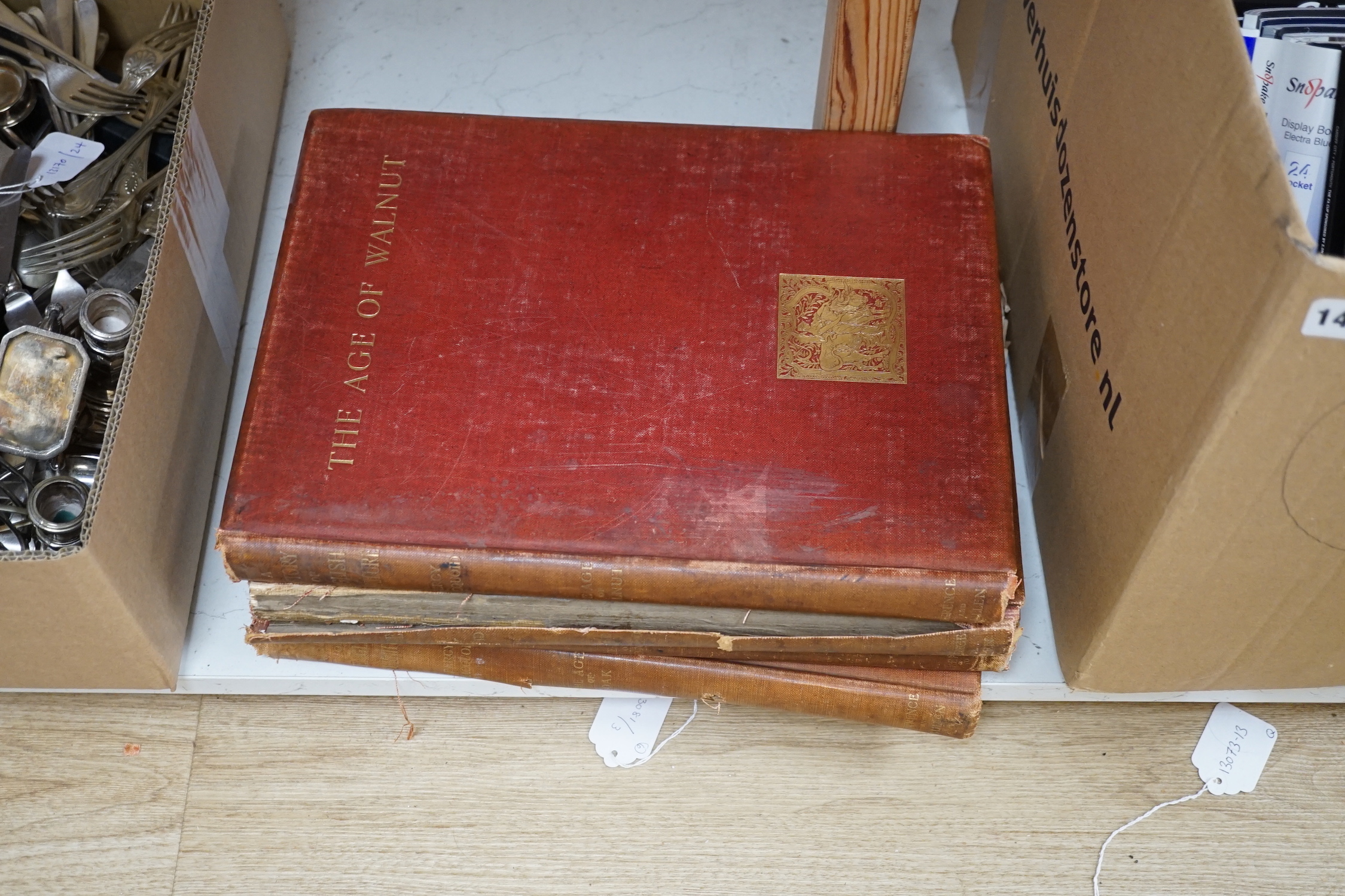 Books: Macquoid, Percy - Ages of Mahogany, Oak and Satinwood 1904-6 (Five vols)